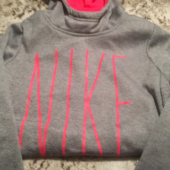 Nike grey and pink hoodie - Picture 2 of 3